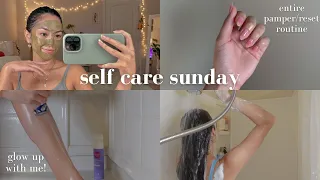 SELF CARE SUNDAY | glow up with me | reset for haircare, brows, skincare, nails, bodycare