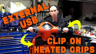 Install an External USB Port & Clip On Heated Grips on 2023 Vespa GTS HPE2