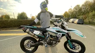 Supermoto Winter & Wheelies - Welcome to my Supermoto life !