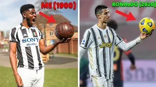 I Tested Footballs from 1900 to 2021 - what's the difference? (Shoot Like Messi & Ronaldo)