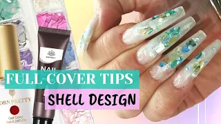 EASY Shell Nails Full Cover |Born Pretty Unboxing| DIY