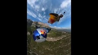 This wingsuit flight was shot in Montserrat Natural Park a multipeaked mountain #shorts