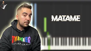 Beret - Mátame | Instrumental Piano Tutorial / Partitura / Karaoke / MIDI