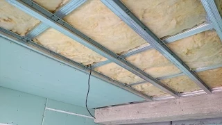 потолок из гипсокартона без подвесов. Plasterboard ceiling.