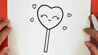 COMO DESENHAR UM LOLLIPOP FÁCIL BONITO,PASSO A PASSO, JACKDesenhos/HOW TO DRAW A CUTE EASY LOLLIPOP