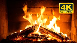 🔥 Crackling Fireplace 4K (10 HOURS). Burning Fireplace & Crackling Fire Sounds. Relaxing Fireplace