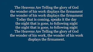 THE HEAVENS ARE TELLING Glory of God HAYDN CREATION words lyrics text trending sing along song music