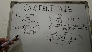How to get the derivative of a function| QUOTIENT RULE