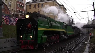 Steam Locomotives Паровозы П36-0120 и ЛВ-0283 07.11.14