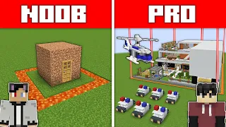 Minecraft Noob vs Pro: SAFEST SECURITY PRISON BUILD CHALLENGE