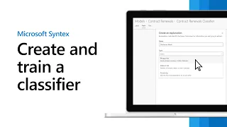 Microsoft Syntex - Create and train a classifier