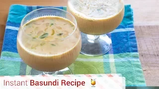 Instant Basundi Recipe | Rabri recipe | How to make Quick Basundi | Alpa