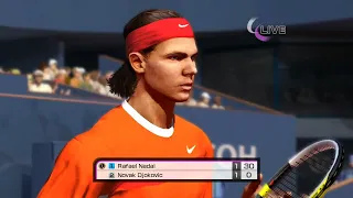 virtua tennis 4 Rafael Nadal vs Novak Djokovic Match French open (Gameplay)