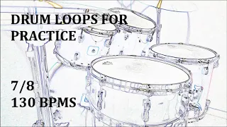 [Drum Loops for Practice] 7/8 Drum Loop 130 bpm