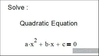 How to solve Quadratic Equation by MATHCAD