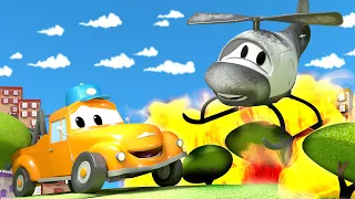 Вертолёт Гектор - Автомойка Эвакуатора Тома в Автомобильный Город 💧 детский мультфильм