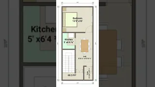 13'x27' || home plan #short #ytshorts #architecture #architect #interiordesign #homedecor #house