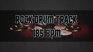 Angry Rock Drum Track 185 BPM (HQ,HD)