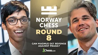 Magnus v. Pragg Again! Will Magnus Take Revenge Or Will Pragg Create History? Norway Chess 2024 Rd 8