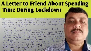 Letter to Friend How You Spent Time During Lockdown . Letter Writing Skill in English .