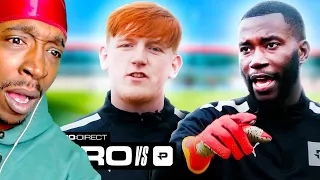 Reaction To GOALKEEPER CHALLENGES WITH HARRY PINERO & ANGRY GINGE | Pro:Direct vs Pro:Direct