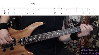 Respect by Aretha Franklin - Bass Cover with Tabs Play-Along