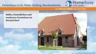 St. Peter-Ording: Helles, freundliches und modernes Ferienhaus im Ortsteil - FeWo-direkt.de Video