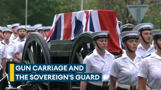 Sailors and Royal Marines rehearse their role in Her Majesty’s state funeral