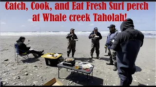 Catch, Cook, and Eat fresh surf perch at Whale Creek, Taholah. Tips for big surf perch.