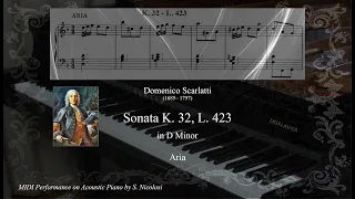 D. Scarlatti: Sonata in D Minor K 32, L 423, Aria (Piano)