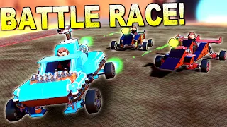 Battle Cart Racing!  The Way Racing Should Be In This Game! - Trailmakers Multiplayer