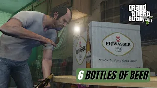 GTA 5 Trevor Drink 6 bottles of beer and drive car.