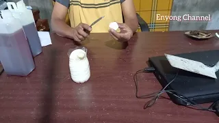 MEMBUAT BUSA KAKU (make stiff foam with polyutherane A + B)