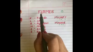 How to play flames #with 2 names