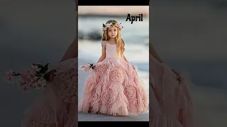 Choose your birthday🎂month and see kid's princess gown👗💖😍💞 #kids #shorts #viral #trending