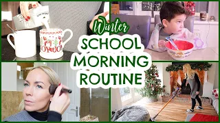 SCHOOL MORNING ROUTINE w/ 3 KIDS IN OUR NEW HOUSE  |  WINTER MORNING ROUTINE  Emily Norris