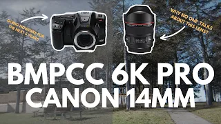 Using the BMPCC6K PRO with Canon 14mm F2.8 Wide lens.