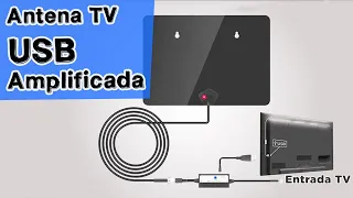 🔳 Antena de televisión USB amplificada para ver la TV sin antena exterior   🔳 Antena TV interior