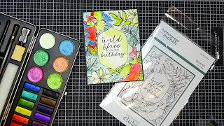 Spellbinders May 2024 BetterPress of the Month Review Tutorial! Watercoloring Some Bright Birds!