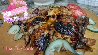 NO OVEN🤷NO GRILL💁I MADE JAMAICAN🇯🇲BARBECUE JERK CHICKEN🍗FOR MY HUSBAND & HIS FRIEND'S THEY LOVE IT😋