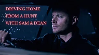 Supernatural ASMR | Driving home from a hunt with Sam & Dean (rain + talking)