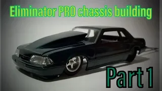 Eliminator PRO | 1/24 scale drag slot car chassis building part 1