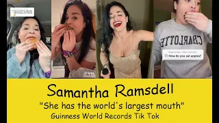 Samantha Ramsdell "She has the world's largest mouth" - Guinness World Records Tik Tok