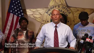 PBSO detective talks to the media about the Makeva Jenkins murder