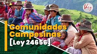 Comunidades Campesinas -  Ley 24656 | Víctor Raúl Cárdenas Gonzales