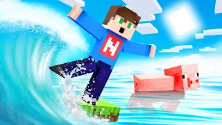 ESCAPE The TSUNAMI in MINECRAFT!