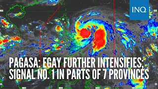 Pagasa: Egay further intensifies; Signal No. 1 in parts of 7 provinces