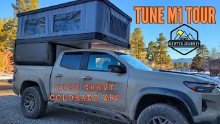 Tune M1 Truck Camper Tour on 2023 Chevy Colorado ZR2