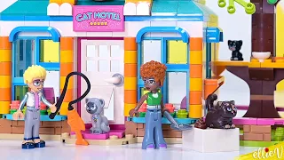 Heartlake City Cat Hotel ⭐️⭐️⭐️⭐️⭐️ (that's what it says on the sign!). Lego Friends build & review
