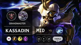 Kassadin Mid vs Xerath - KR Grandmaster Patch 9.8